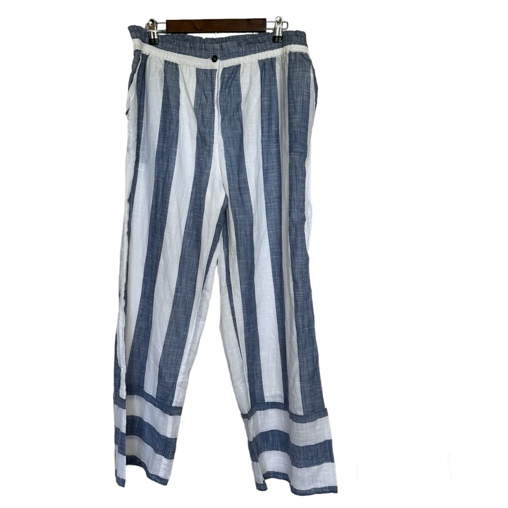 Find Blue White Stripes Flowy Pants Beach Aesthetic